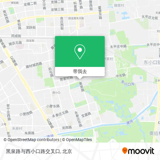 黑泉路与西小口路交叉口地图