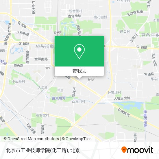 北京市工业技师学院(化工路)地图