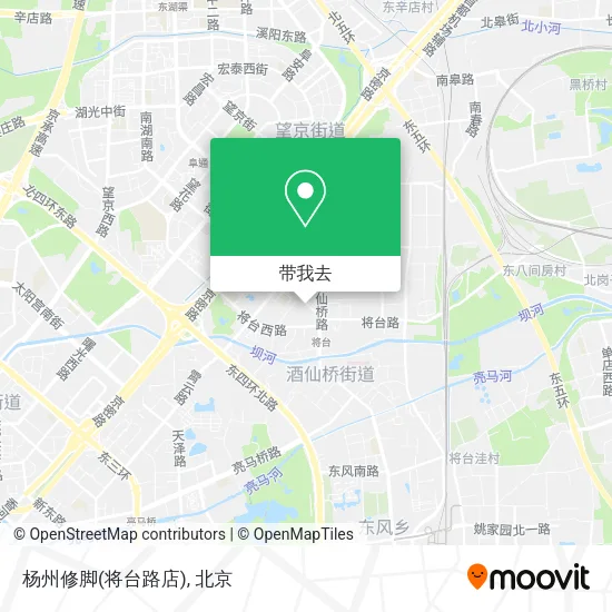 杨州修脚(将台路店)地图