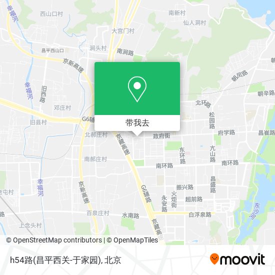 h54路(昌平西关-于家园)地图