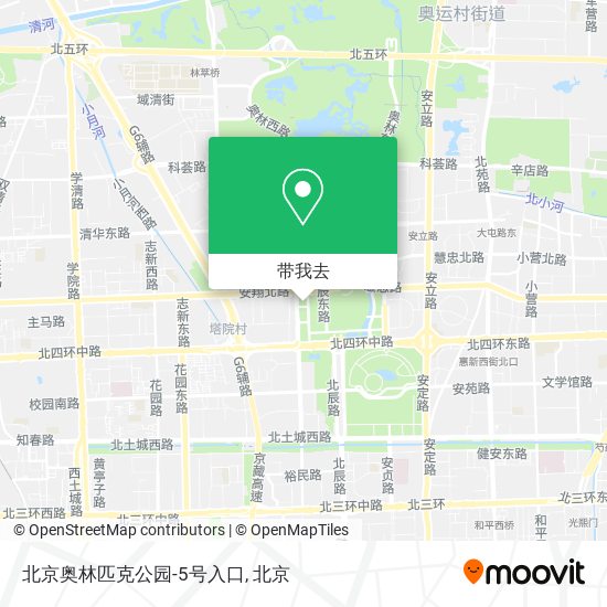 北京奥林匹克公园-5号入口地图