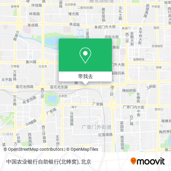 中国农业银行自助银行(北蜂窝)地图