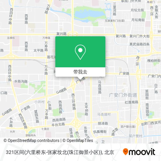 321区间(六里桥东-张家坟北(珠江御景小区))地图