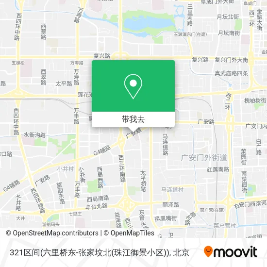 321区间(六里桥东-张家坟北(珠江御景小区))地图