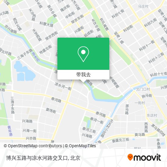 博兴五路与凉水河路交叉口地图