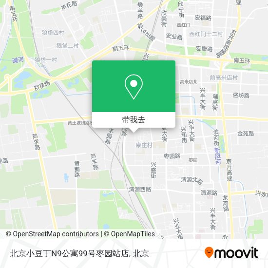 北京小豆丁N9公寓99号枣园站店地图