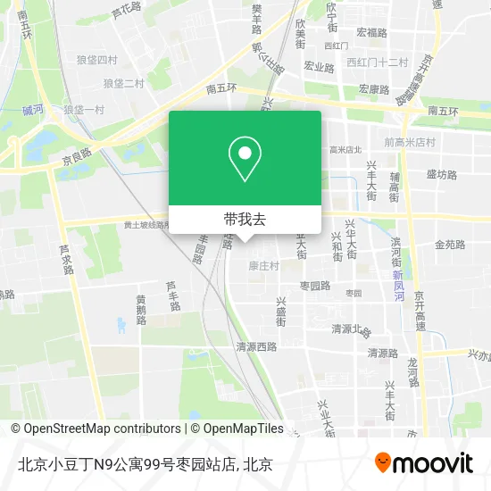 北京小豆丁N9公寓99号枣园站店地图