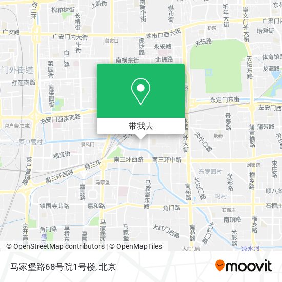 马家堡路68号院1号楼地图