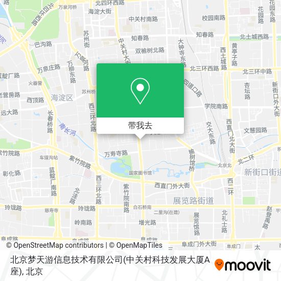 北京梦天游信息技术有限公司(中关村科技发展大厦A座)地图