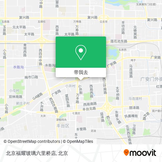 北京福耀玻璃六里桥店地图