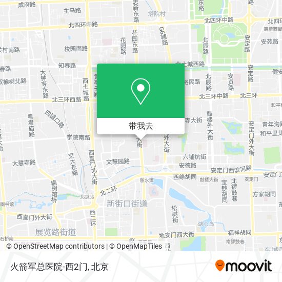 火箭军总医院-西2门地图