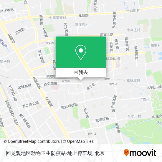 回龙观地区动物卫生防疫站-地上停车场地图