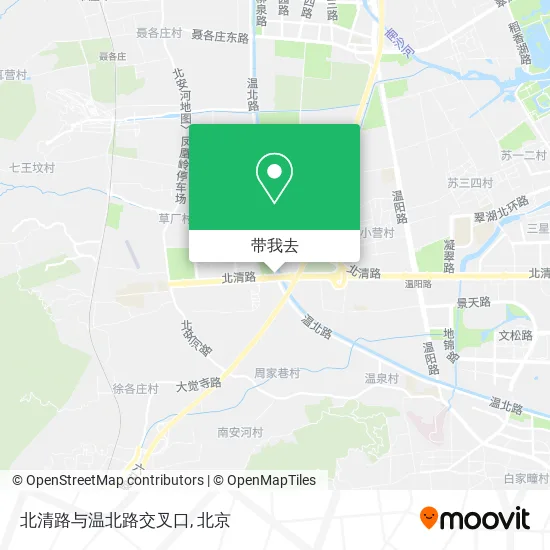 北清路与温北路交叉口地图