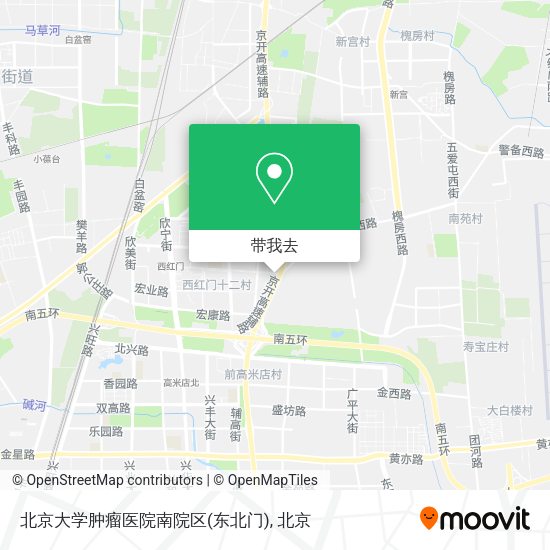 北京大学肿瘤医院南院区(东北门)地图