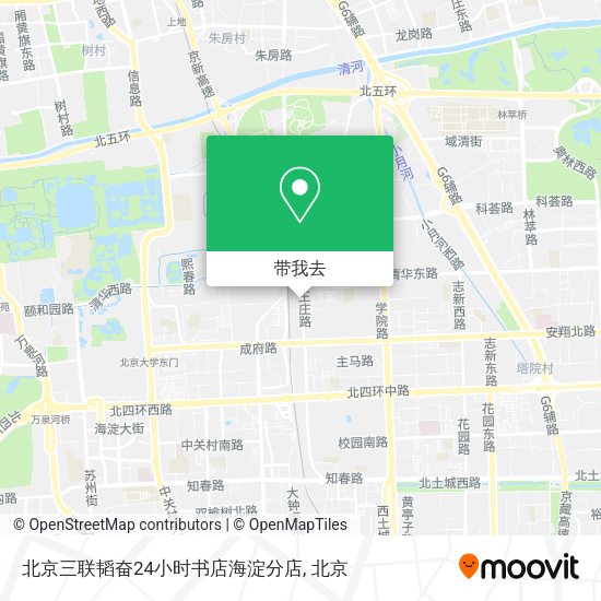 北京三联韬奋24小时书店海淀分店地图
