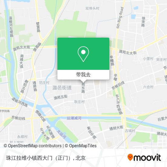 珠江拉维小镇西大门（正门）地图