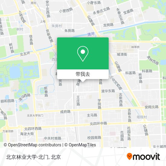 北京林业大学-北门地图