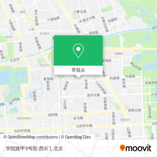 学院路甲5号院-西3门地图
