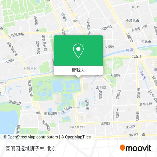 圆明园遗址狮子林地图