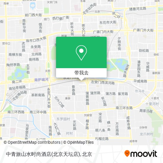 中青旅山水时尚酒店(北京天坛店)地图