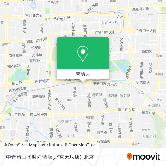 中青旅山水时尚酒店(北京天坛店)地图