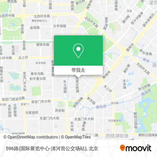 596路(国际展览中心-清河营公交场站)地图