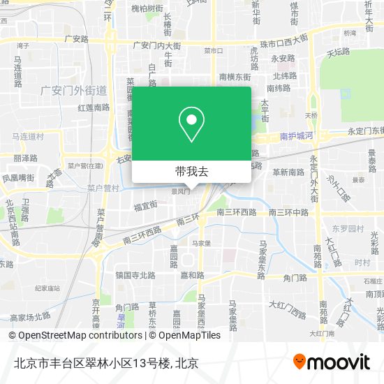 北京市丰台区翠林小区13号楼地图