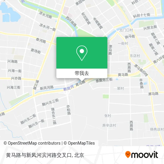 黄马路与新凤河滨河路交叉口地图
