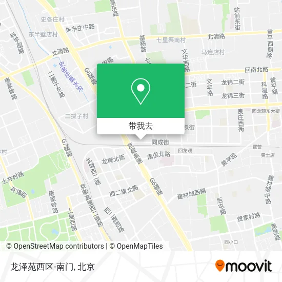 龙泽苑西区-南门地图