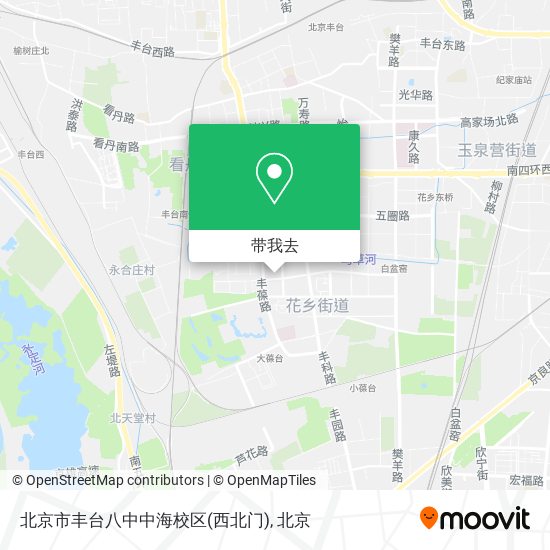 北京市丰台八中中海校区(西北门)地图