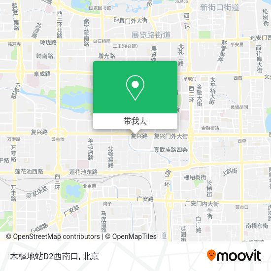 木樨地站D2西南口地图