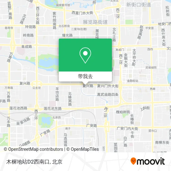 木樨地站D2西南口地图