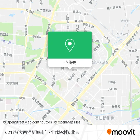 621路(大西洋新城南门-半截塔村)地图