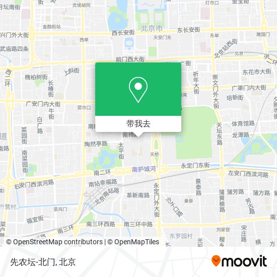 先农坛-北门地图