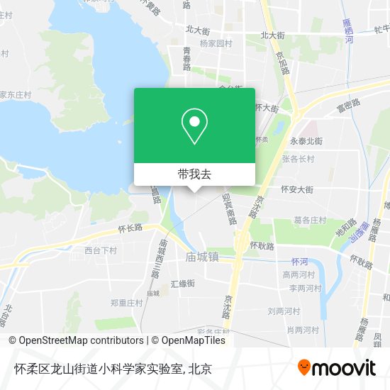 怀柔区龙山街道小科学家实验室地图