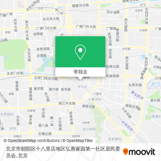 北京市朝阳区十八里店地区弘善家园第一社区居民委员会地图