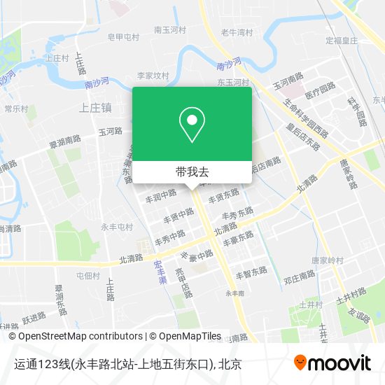 运通123线(永丰路北站-上地五街东口)地图
