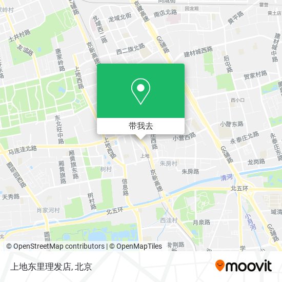 上地东里理发店地图