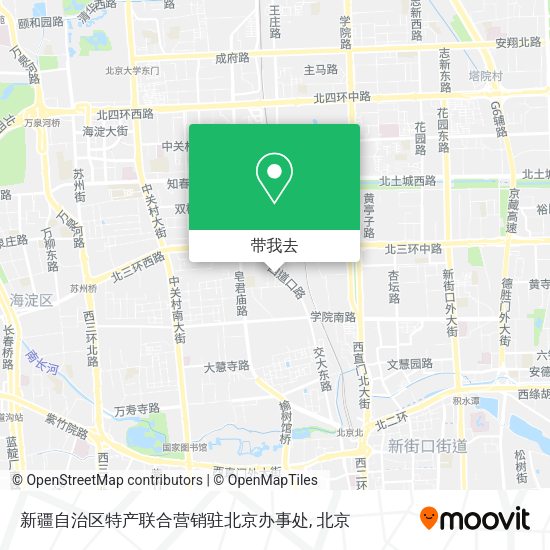 新疆自治区特产联合营销驻北京办事处地图