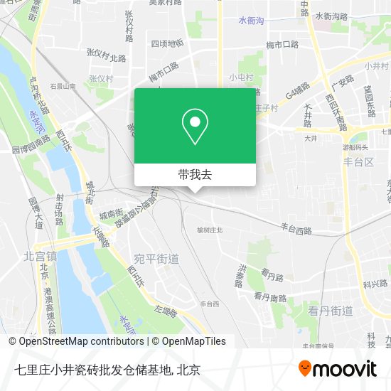 七里庄小井瓷砖批发仓储基地地图