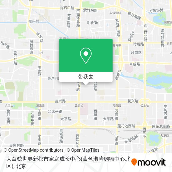 大白鲸世界新都市家庭成长中心(蓝色港湾购物中心北区)地图