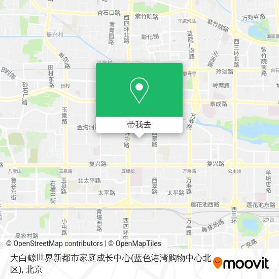 大白鲸世界新都市家庭成长中心(蓝色港湾购物中心北区)地图