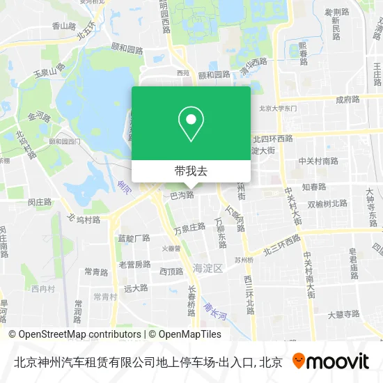 北京神州汽车租赁有限公司地上停车场-出入口地图
