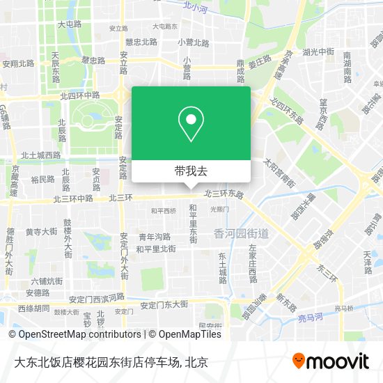 大东北饭店樱花园东街店停车场地图