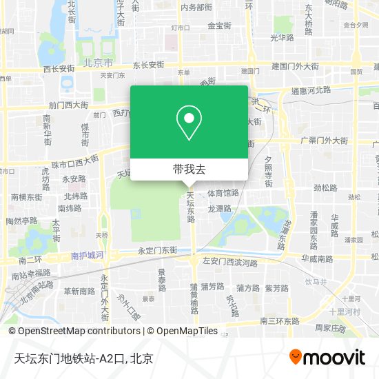 天坛东门地铁站-A2口地图