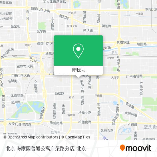 北京lily家园普通公寓广渠路分店地图