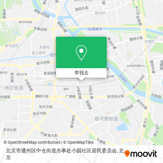 北京市通州区中仓街道办事处小园社区居民委员会地图