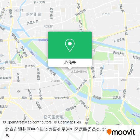 北京市通州区中仓街道办事处星河社区居民委员会地图