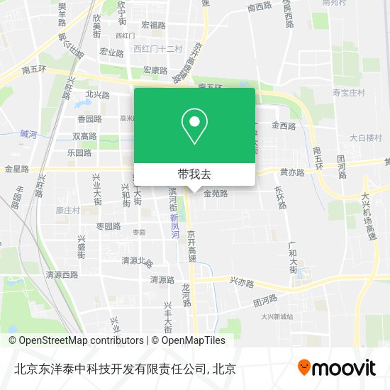 北京东洋泰中科技开发有限责任公司地图