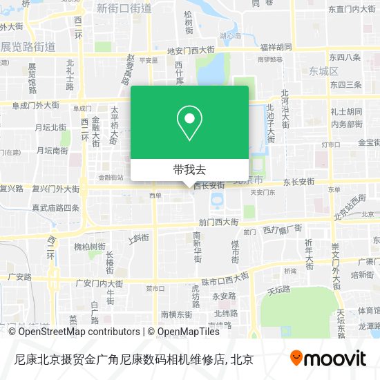 尼康北京摄贸金广角尼康数码相机维修店地图